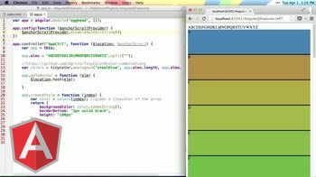 AngularJS tutorial about Using $anchorScroll