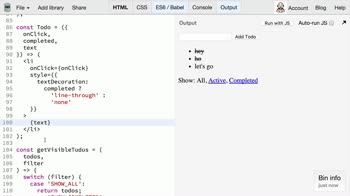 js tutorial about Redux: Extracting Presentational Components (Todo, TodoList)