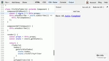 js tutorial about Redux: Passing the Store Down Explicitly via Props