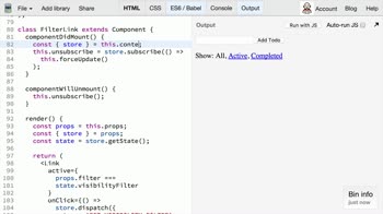 js tutorial about Redux: Passing the Store Down Implicitly via Context