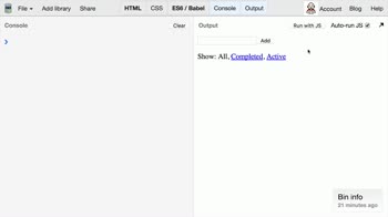 js tutorial about Redux: Describing State Changes with Actions