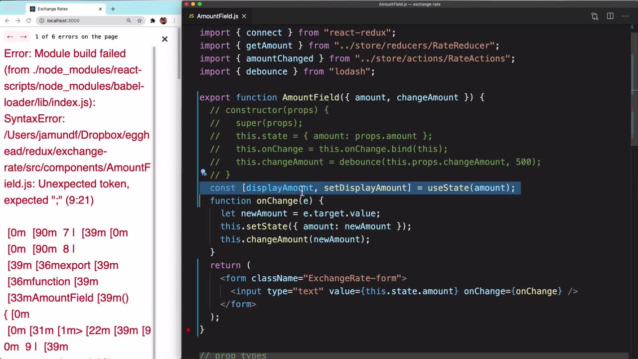 Migrate React Component State to the useState Hook | egghead.io
