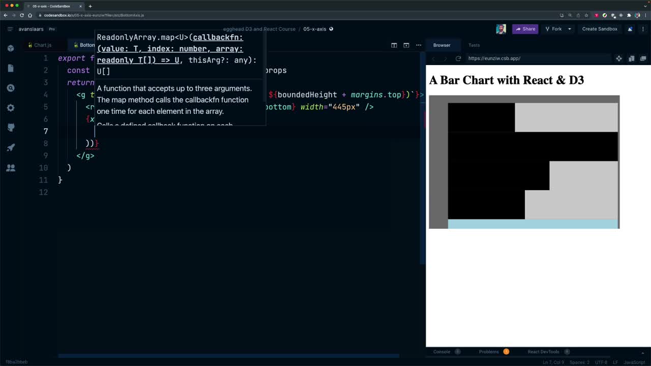 Create A Bar Chart with React and D3 