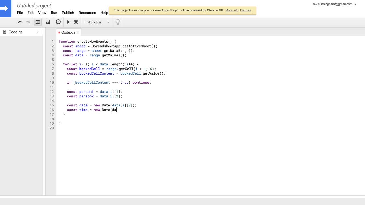 Use Google App Scripts to create a calendar event from form responses |  egghead.io