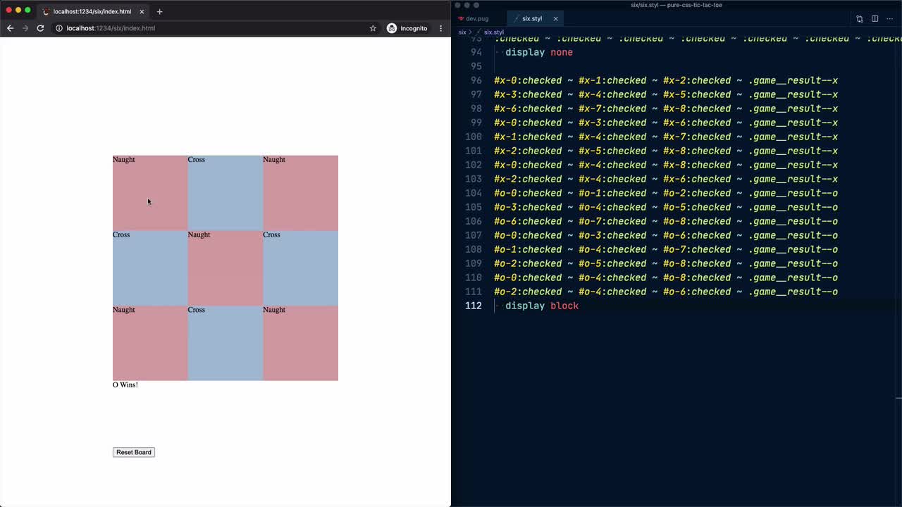 html - Css How to make tic tac toe glowing board? - Stack Overflow