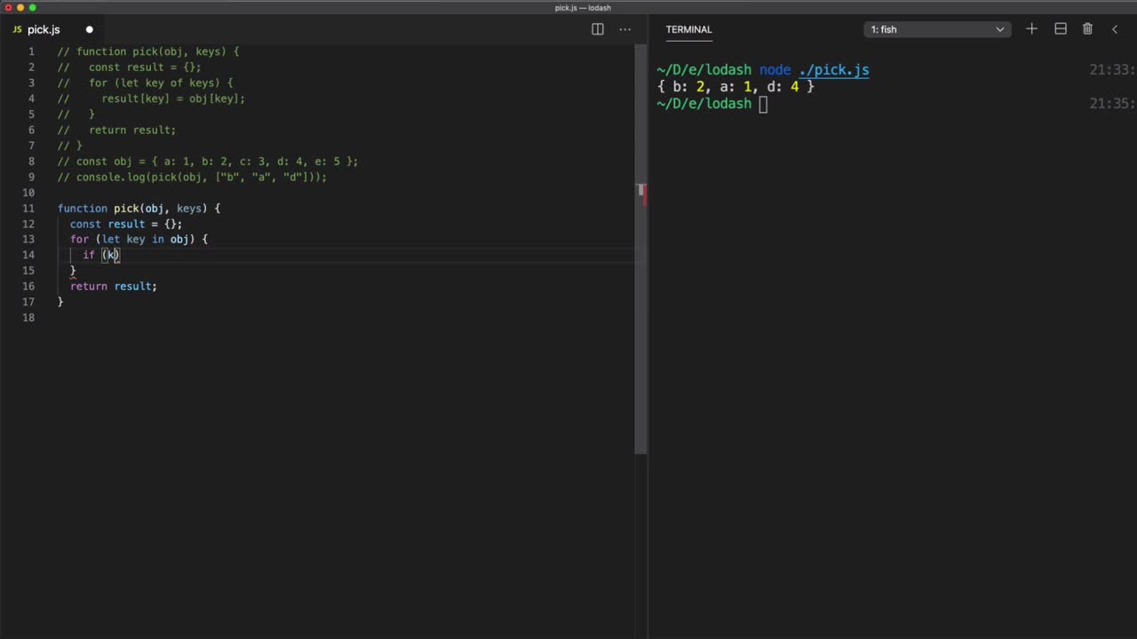 Build lodash.pick from Scratch | egghead.io
