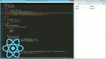 AngularJS tutorial about with-addons: ReactLink